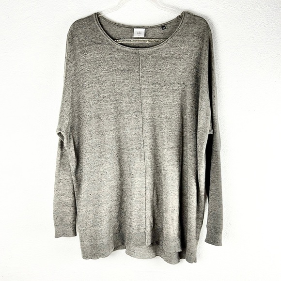 CABI | 🐨 Dark Heathered Gray Thin Knit Oversized Loose Sweater - Picture 3 of 14